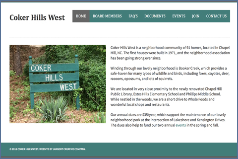 COKER HILLS WEST WEBSITE